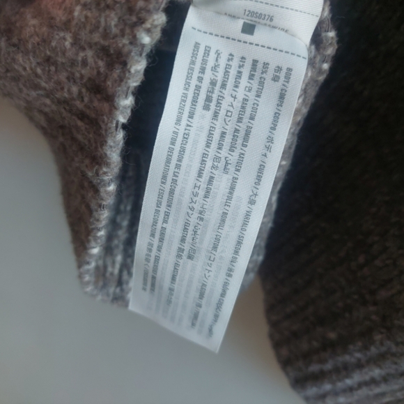 ABERCROMBIE & FITCH X HARRY STYLES Sweater Soft A&F Oversized Gray Stripes Large - Picture 9 of 9
